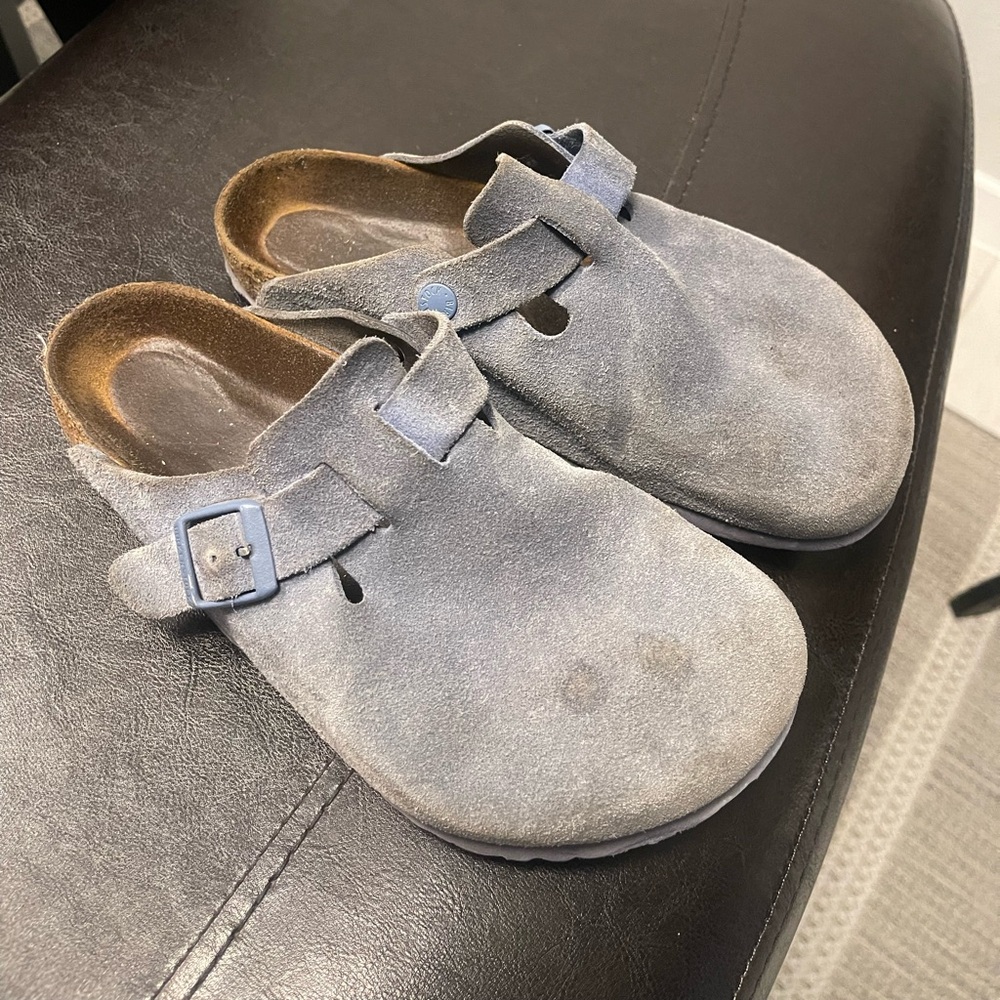 Birkenstock Boston suede leather clogs 38